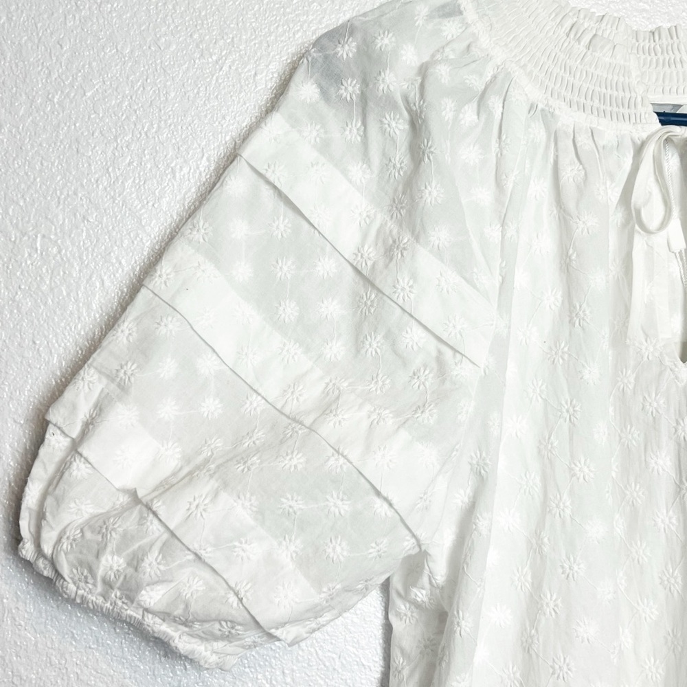 NWT Rails Paris Embroidered Top Daisies White Size Large - Picture 6 of 8